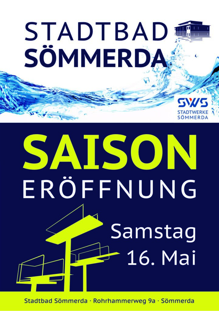 Stadtbad Sömmerda Saisoneröffnung am Samstag 16. Mai